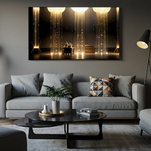 Goldener Lichtvorhang Poster