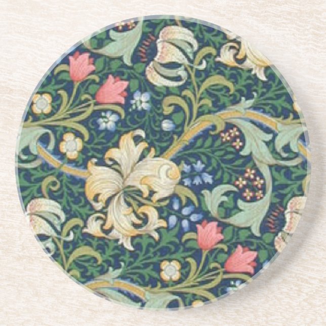 Goldener Lilien-Untersetzer Sandstein Untersetzer (Vorne)