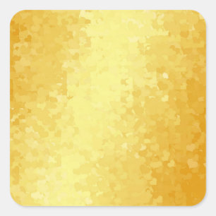 Goldener Look Herzen Glamour Leere Vorlage Elegant Quadratischer Aufkleber