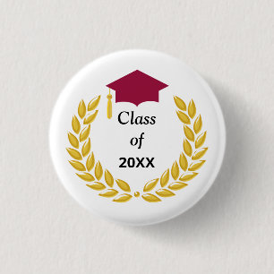 Goldener Lorbeerkranz Klasse 20XX Button
