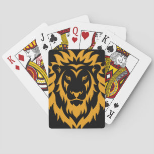 Goldener Löwe großes Grafikdesign Spielkarten