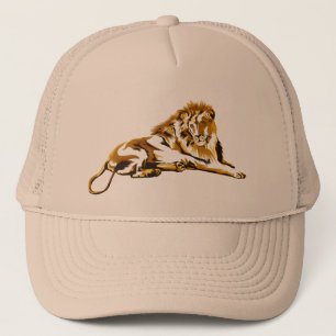 Goldener Löwe-Hut Truckerkappe