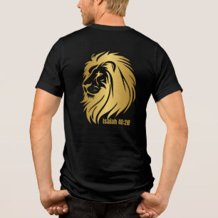 Goldener Löwe von Juda Jesaja 40,28 Christlich Tri-Blend Shirt