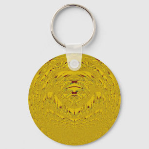 Goldener Löwenkopf-Kunstposter Schlüsselanhänger