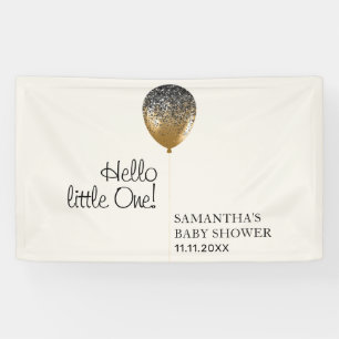 Goldener Luftballon Baby Shower Hallo Party Banner