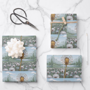 Goldener Lüster Silberleuchter Wrapping Paper Geschenkpapier Set