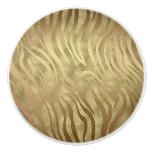 Goldener Luxus Luxuriöser Zebra Dschungel Safari G Keramikknauf