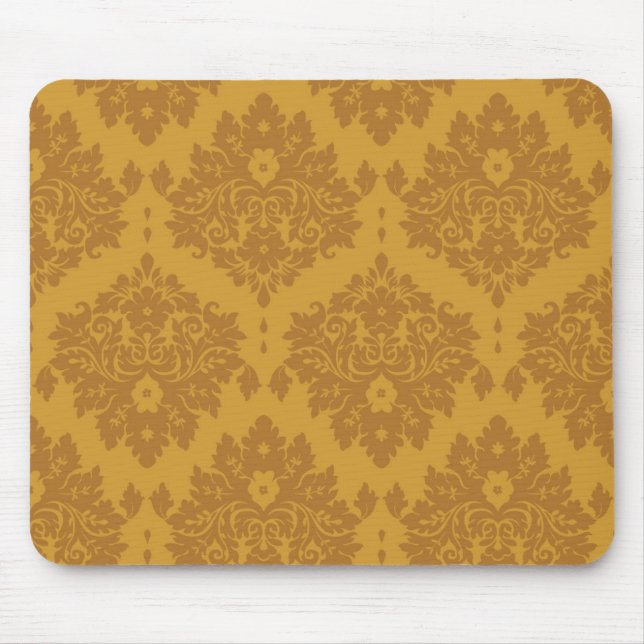 Goldener Luxusdamast Mousepad (Vorne)