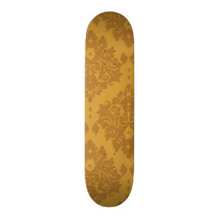 Goldener Luxusdamast Skateboard