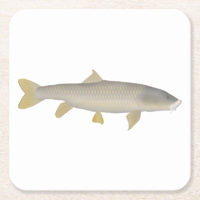 Goldener Mahseer Rechteckiger Pappuntersetzer (Vorderseite)