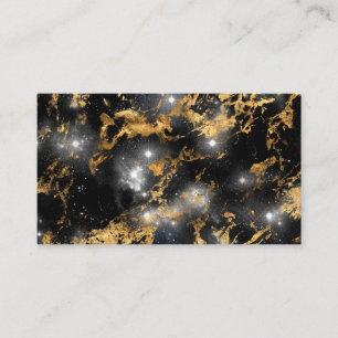 Goldener Marmor Dunkle Sternennacht Weltraumliebha Visitenkarte