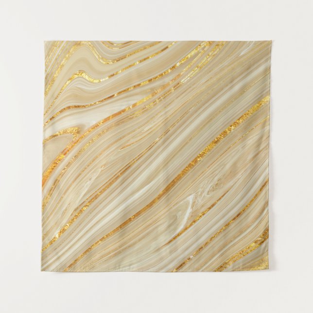 Goldener Marmor: luxuriöser Texturhintergrund. Wandteppich (Vorderseite)