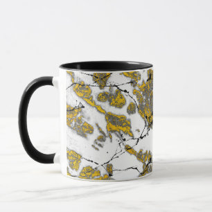 Goldener Marmor mit schwarzen Venen-Mustern Tasse