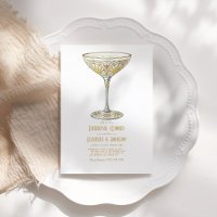 Goldener Martini-Glas 1920er Jahre Art Deco Probed