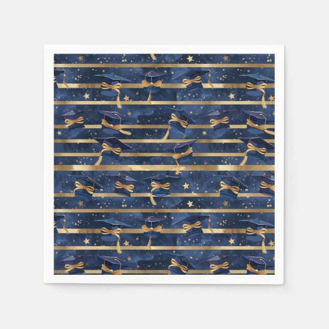 Goldener Meilenstein: Starry Abschluss Serviette (Vorderseite)