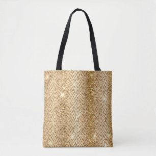 Goldener Metallgradient & Glitter Glam Art Deco