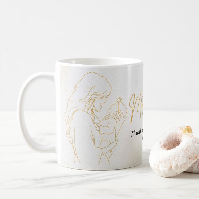 Goldener Muttertag Kaffeetasse (Mit Donut)