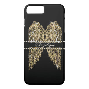 Goldener n-Diamant-Juwel-Blick-Engel Wings Bling Case-Mate iPhone Hülle