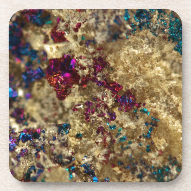 Goldener Ölteppich-Quarz Untersetzer (Vorderseite)