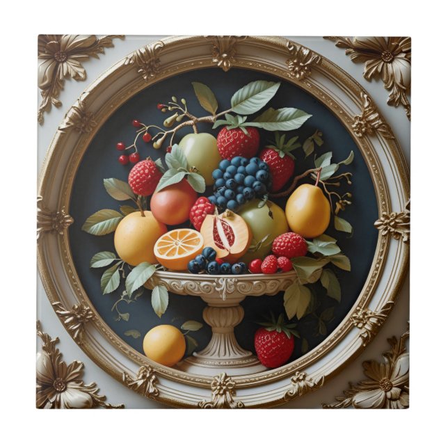 Goldener Orchard Fliese (Vorderseite)