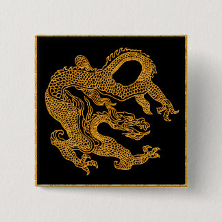 Goldener orientalischer Drache 01 Button