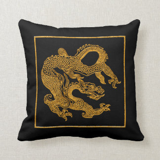 Goldener orientalischer Drache 01 Kissen