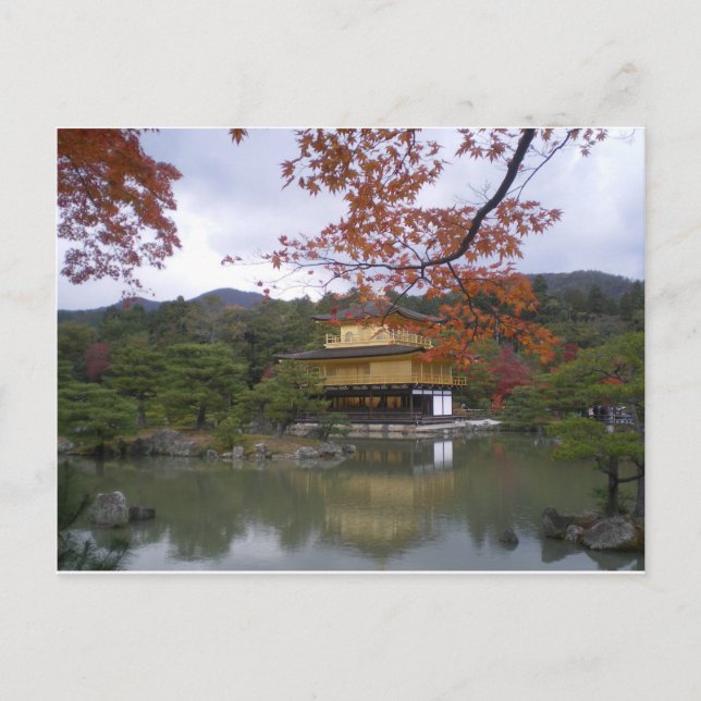 Goldener Pavillon in Kyoto, Japan Postkarte (Vorderseite)
