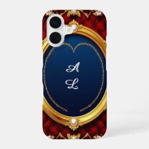 Goldener Perlen-Herzrahmen ✨ Eleganter Romantische iPhone 16 Hülle