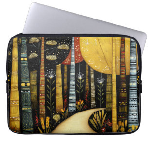 GOLDENER PFAD GROVE WHIMSICALISCHER WALD KUNST #1 LAPTOPSCHUTZHÜLLE