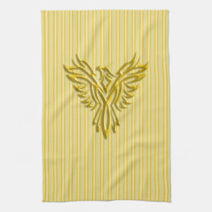 Goldener Phoenix mit goldenen Bändern Handtuch