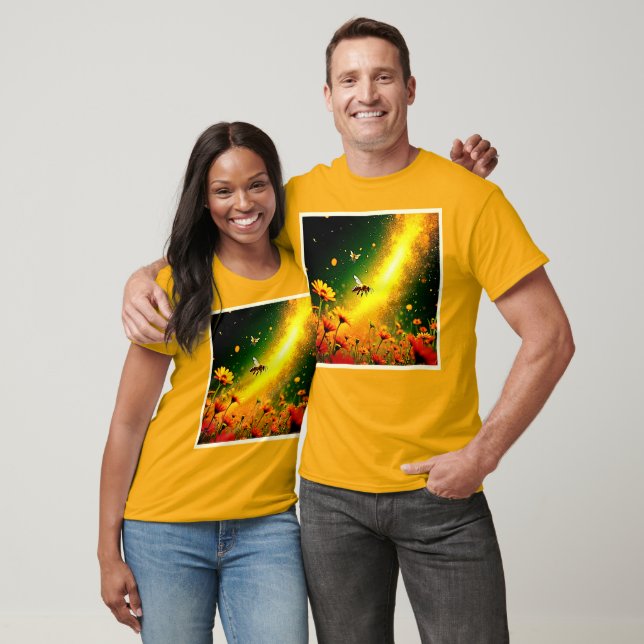 Goldener Pollen für Bienen Joy Design T-Shirt (Unisex)