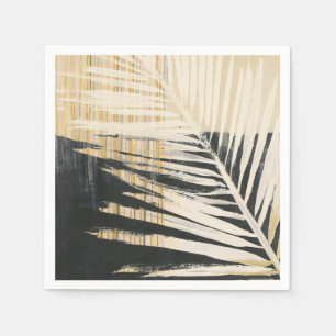 Goldener Raffiabast - Palmwedel Serviette
