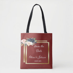 Goldener Rahmen Floral Save the Date