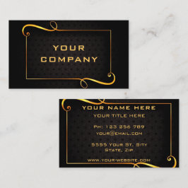 Goldener Rahmen Luxus Gold Text Schwarz Beruflich Visitenkarte
