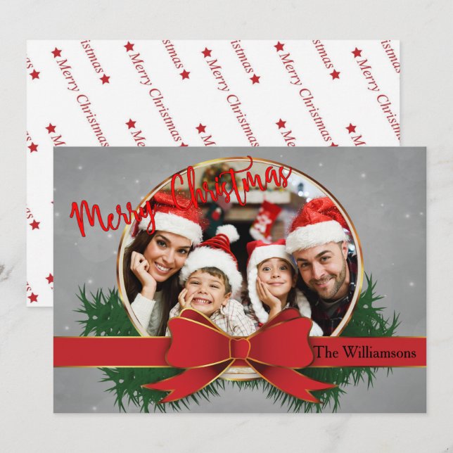 Goldener Rahmen mit rotem Foto (Vorne/Hinten)