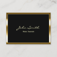 Goldener Rand Musiklehrer Visitenkarte