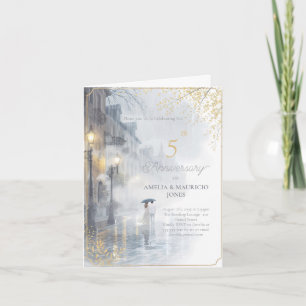 Goldener Regen Romantischer Hochzeitstag Einladung