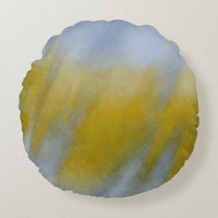 Goldener Regen Rundes Kissen