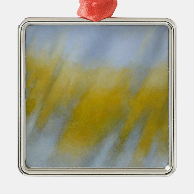 Goldener Regen Silbernes Ornament (Vorne)