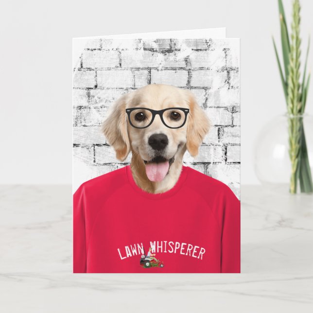 Goldener Retriever am Vatertag im T - Shirt Karte (Vorderseite)
