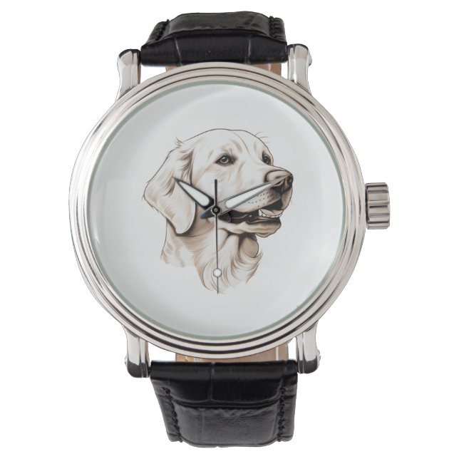 Goldener Retriever Armbanduhr (Vorderseite)