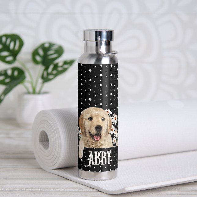 Goldener Retriever auf Stars Trinkflasche (Yoga)