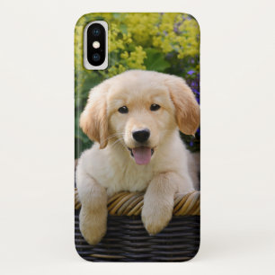 Goldener Retriever-Baby-Hundewelpen-lustiges iPhone X Hülle