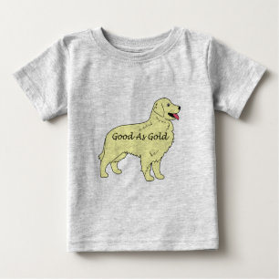 Goldener Retriever-Baby-Strampler gut als Gold Baby T-shirt