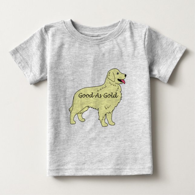 Goldener Retriever-Baby-Strampler gut als Gold Baby T-shirt (Vorderseite)