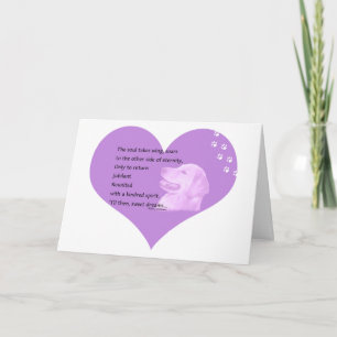 Goldener Retriever-Beileids-Karte 1 Karte