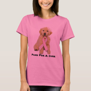 Goldener Retriever-Brustkrebs-Damen-T - Shirt