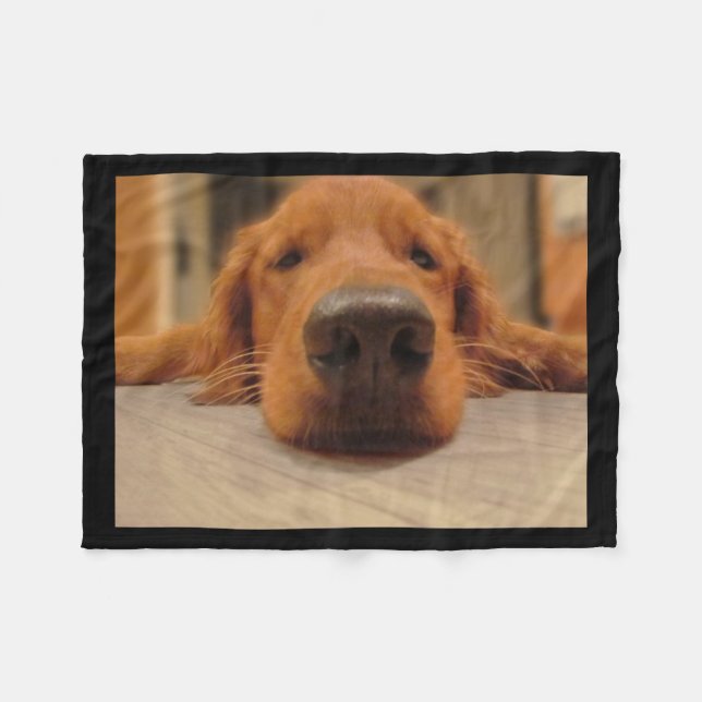 Goldener Retriever-Fleece-Decke Fleecedecke (Vorderseite (Horizontal))