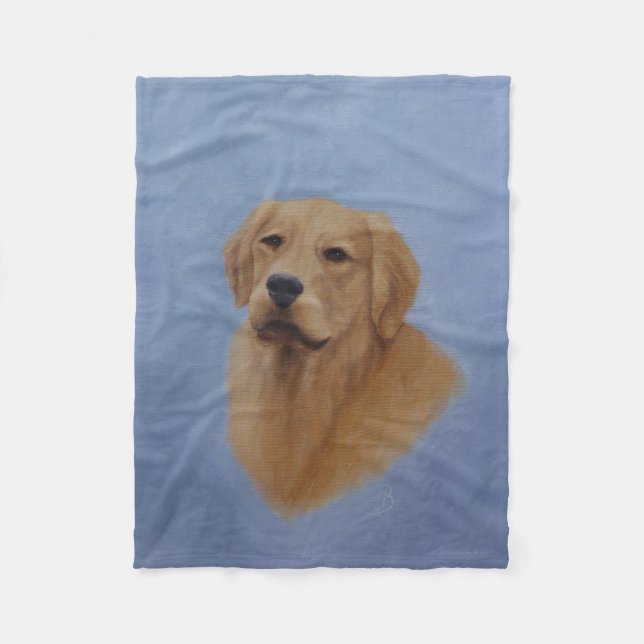 Goldener Retriever-Fleece-Decke Fleecedecke (Vorderseite)