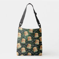 Goldener Retriever-Hund, Eukalyptus-Blätter,